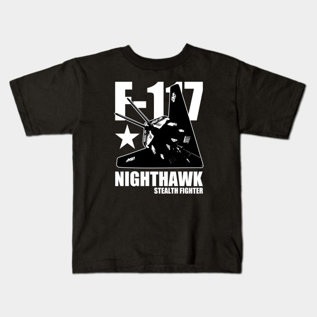 F-117 Nighthawk Kids T-Shirt by Tailgunnerstudios